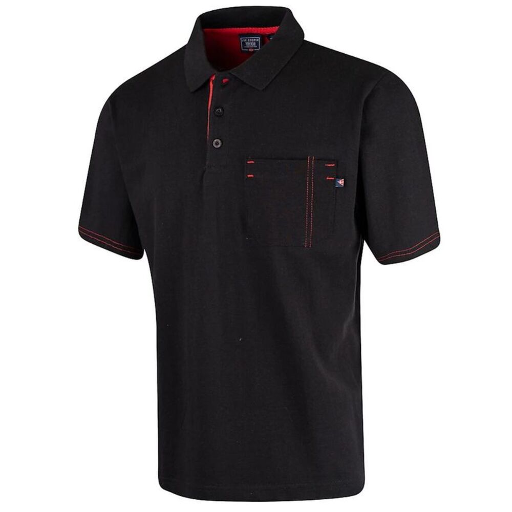 Lee Cooper Mens Pique Polo Shirt / Black